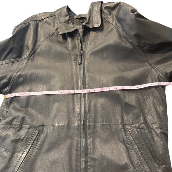 Georgetown Leather Design vintage women's black genuine leather jacket sz L - Picture 8 of 16